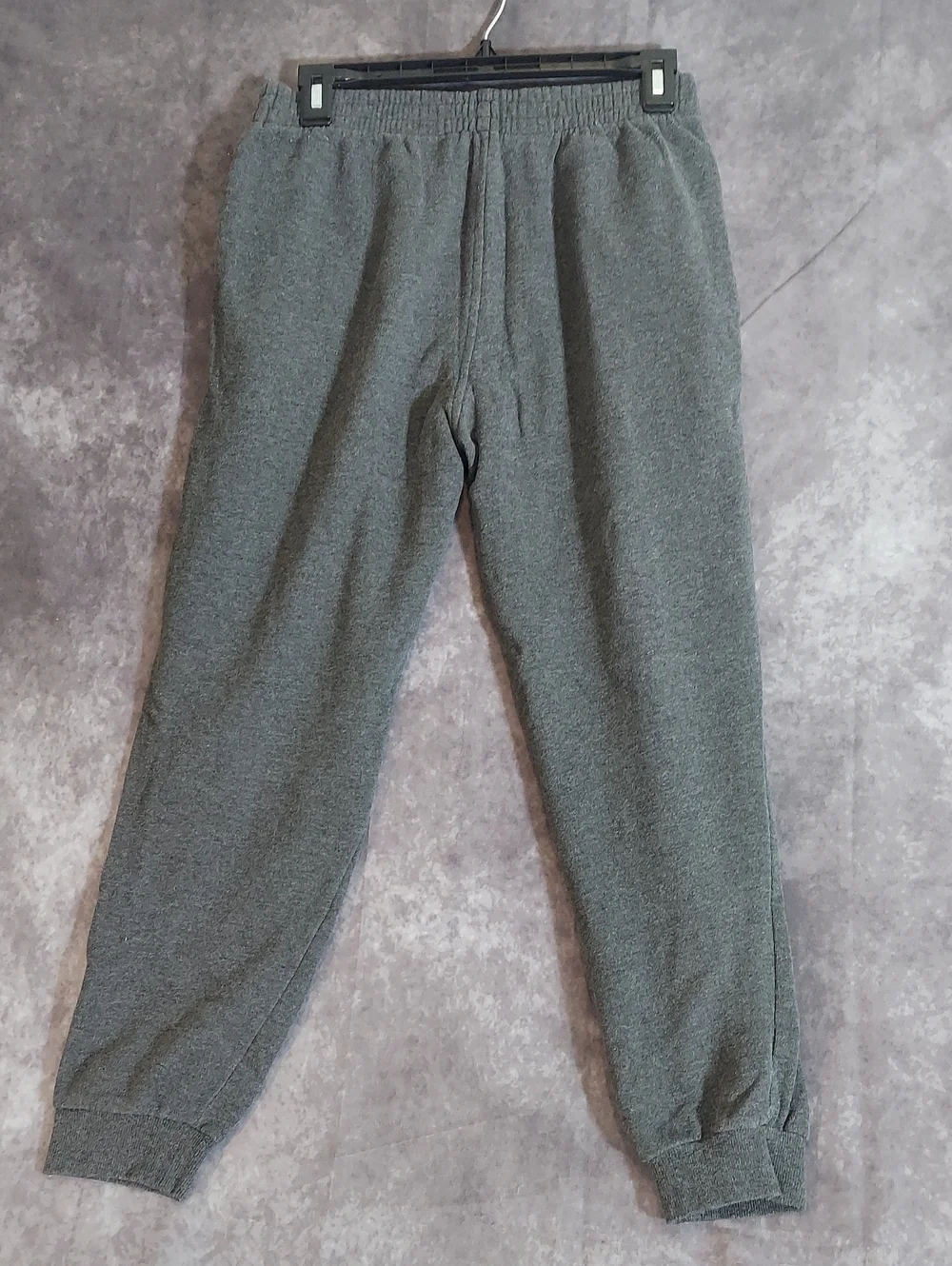 Champion Kids Charcoal Grey Fleece Jogger Sweatpants Big Logo Size Large